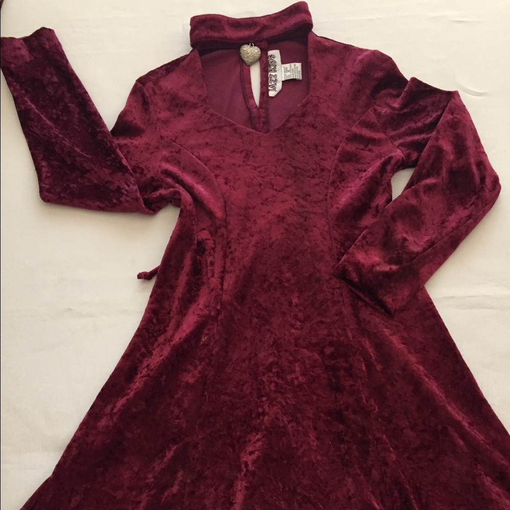 💃🏻Crushed velvet burgundy party/holiday dress