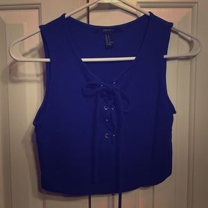 Royal blue crop top