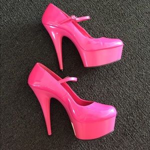 HOT PINK Pleaser stilettos
