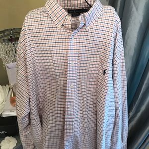 Men's button up Ralph Lauren polo shirt