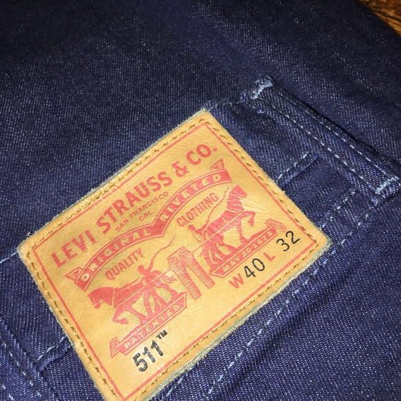 Levi's 511 slim dark wash jeans Sz 40x32 - Picture 5 of 5