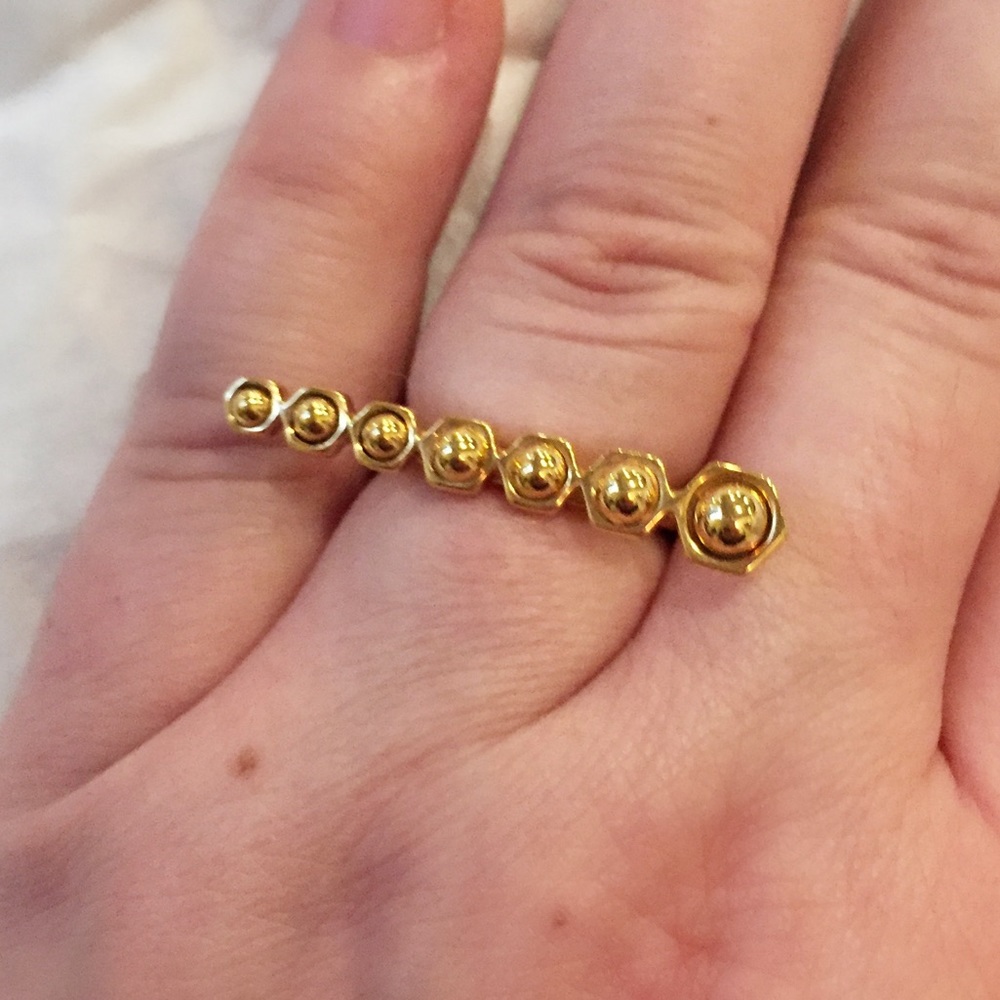 Rachel zoe gold plated ring nwot