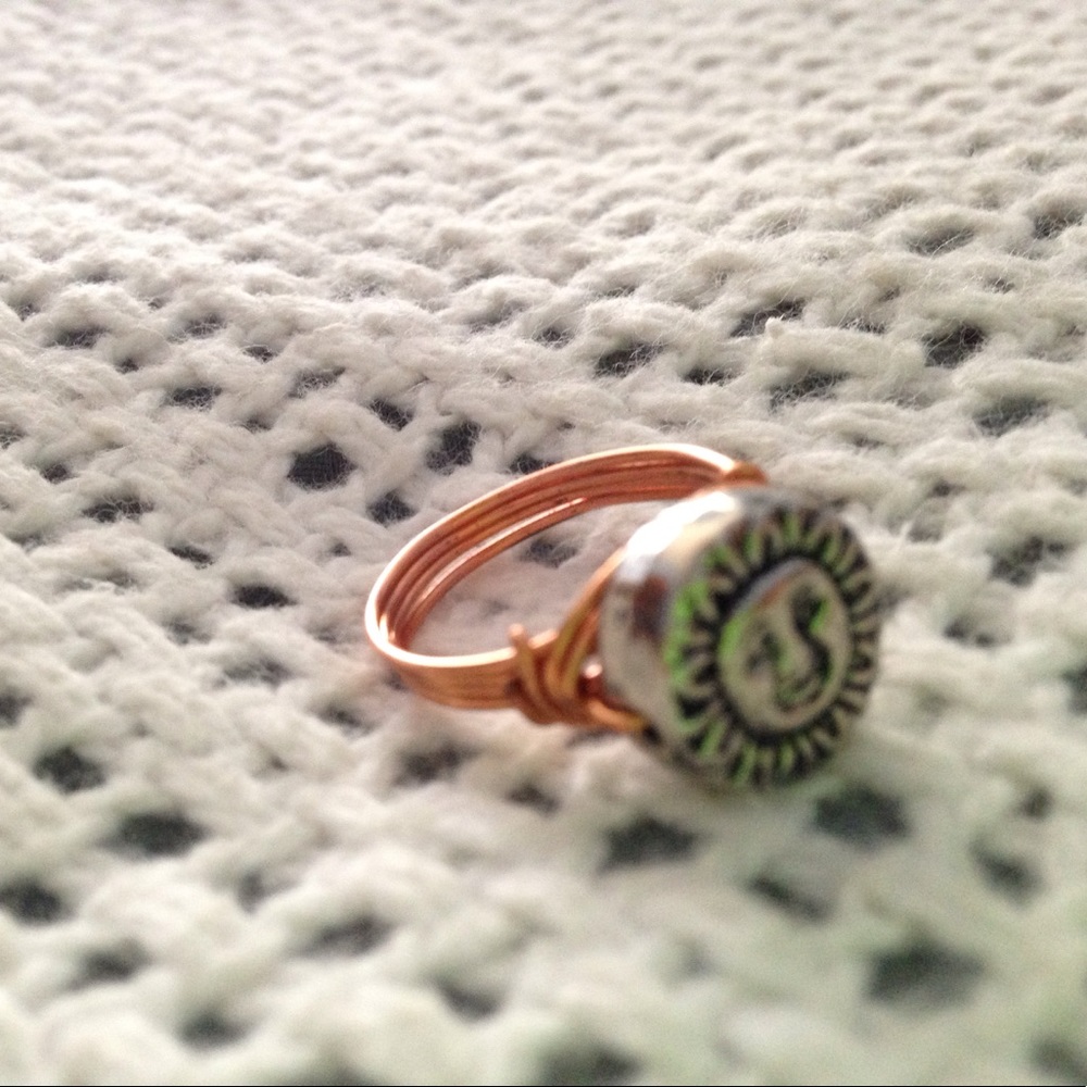 Wire wrapped Sun ring
