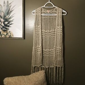 Long cream woven vest by Mossimo Supply Co