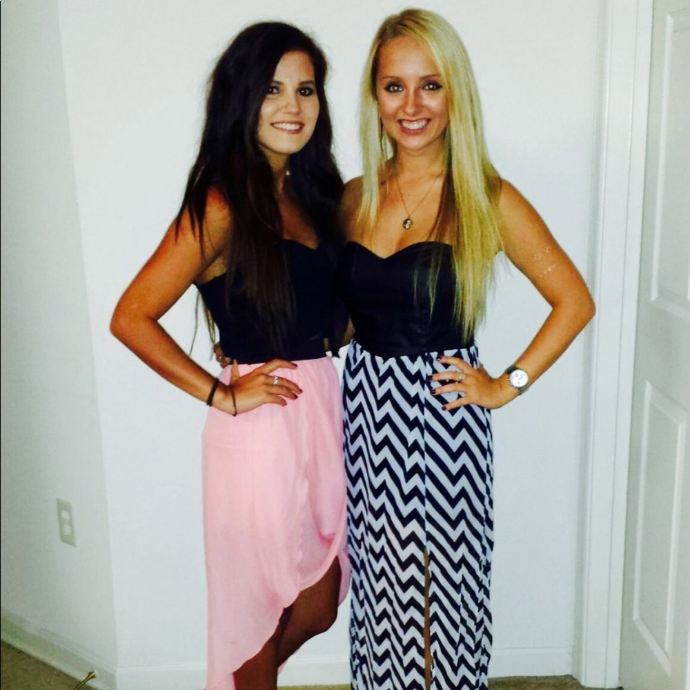 Chevron maxi, black and white chevron