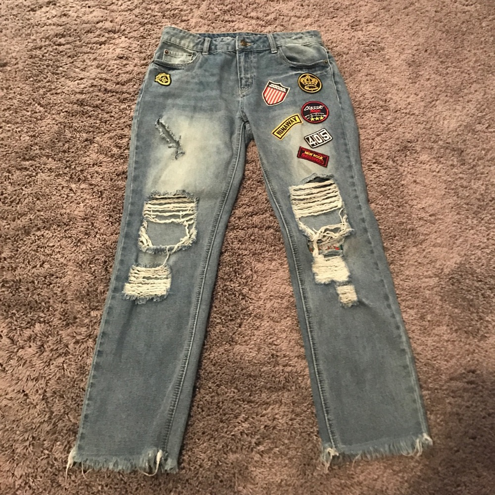 Jeans with patches