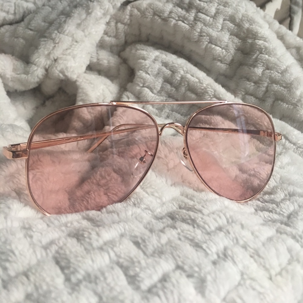 Pink and gold trendy glasses