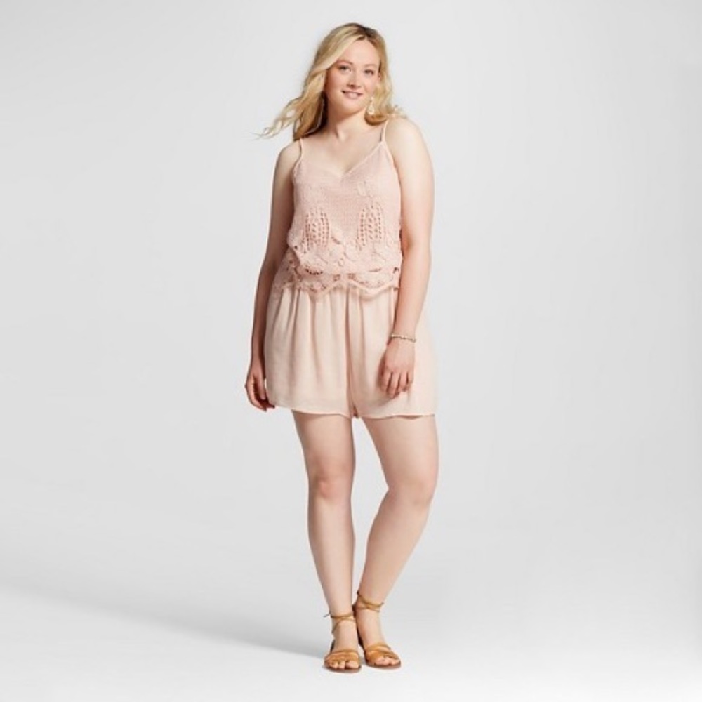 Lace Romper Peach Mossimo Supply Co.