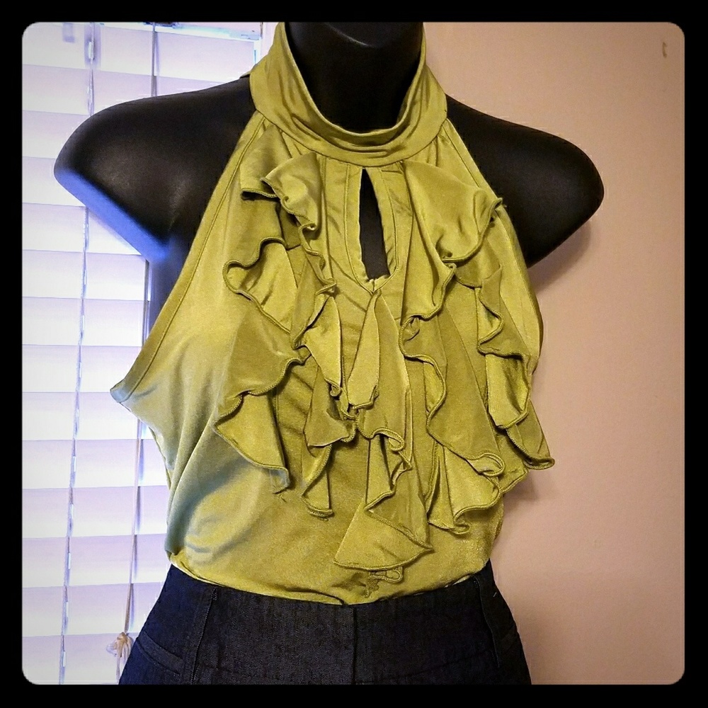 Olive Green Sleeveless Top