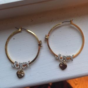 Juicy Couture gold hoop earrings