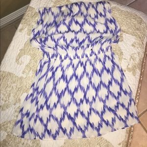 Strapless mini dress