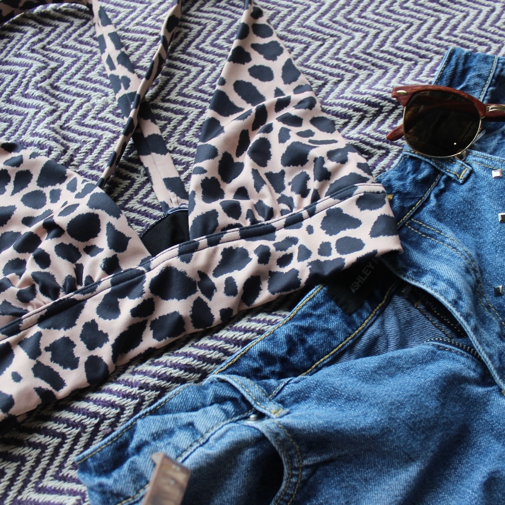 ASOS Leopard Print Bikini Top