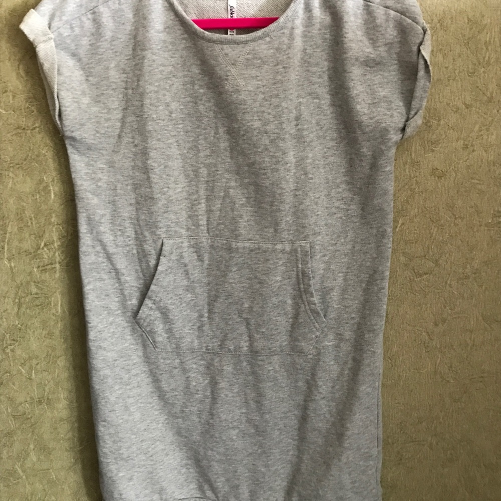 FABKIDS// GREY SWEATSHIRT DRESS