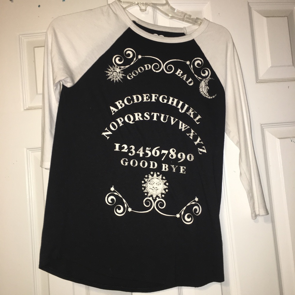 Black and White Ouija Board Shirt