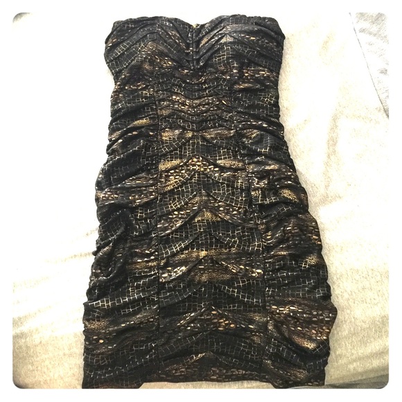 Black and gold cocktail dress size M - Picture 1 of 2