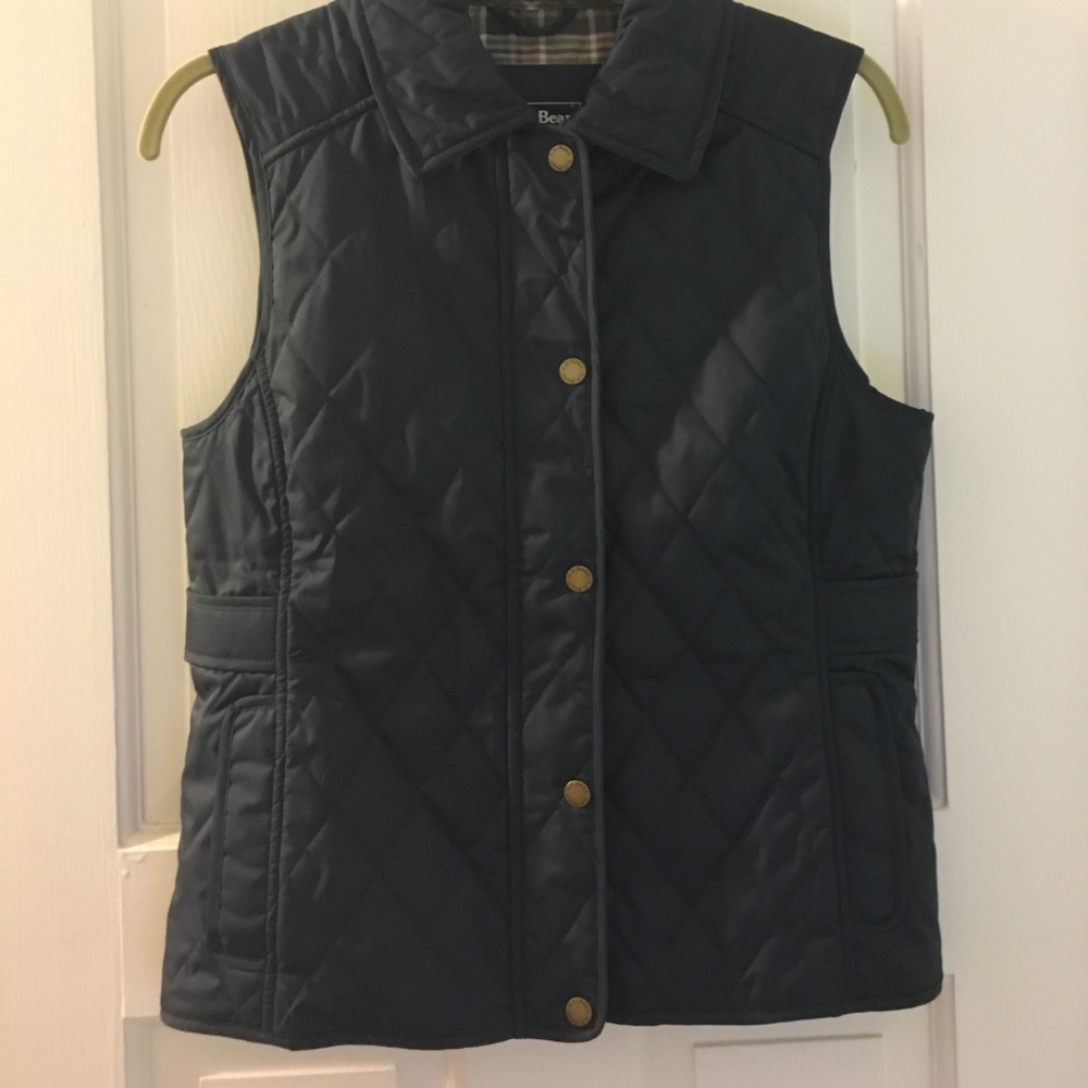 L.L Bean Quilted Riding Vest in blue