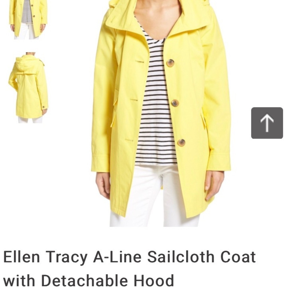 Ellen Tracy Raincoat with hood!