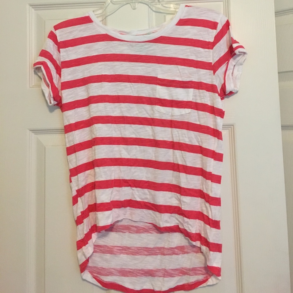 Cute Pink and White Striped Shirt