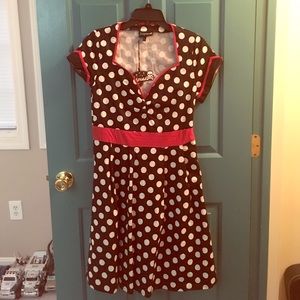 FINAL SALE Sourpuss black polka dot dress