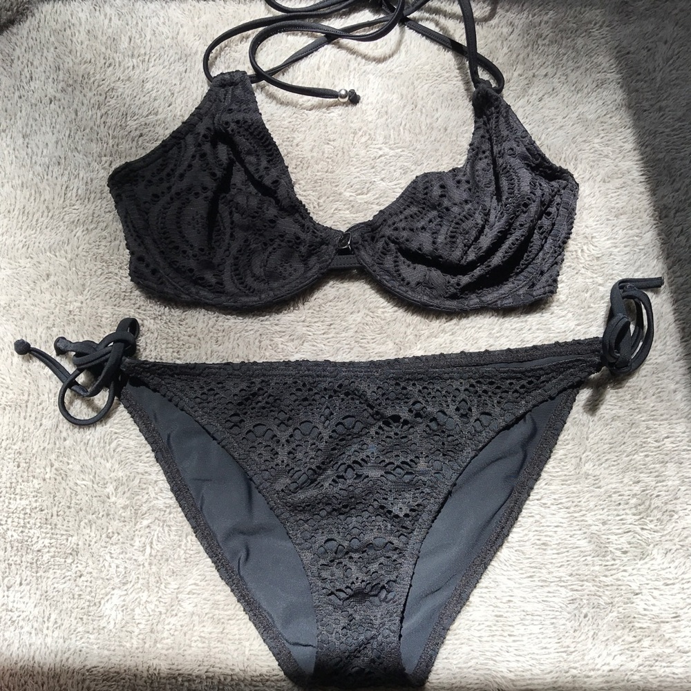 Black Crochet Bikini Mixed Set Freya/Reef