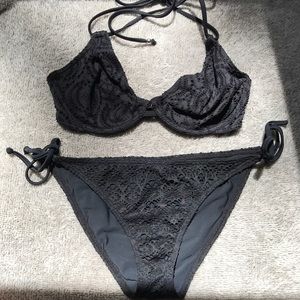 Black Crochet Bikini Mixed Set Freya/Reef