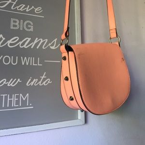 Hot coral shoulder bag