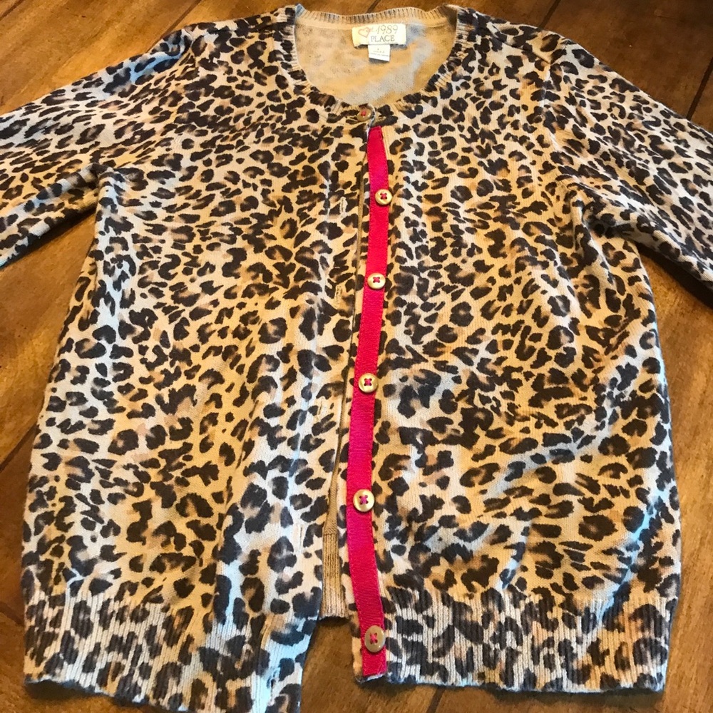 Children's place leopard cardigan