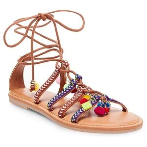 Pom Pom gladiator sandals