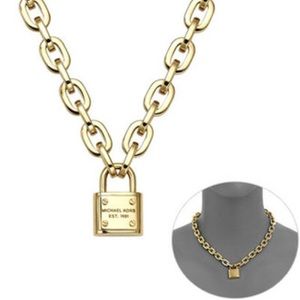 Michael Kors Gold Padlock Necklace