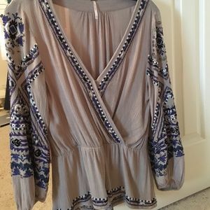 Free people bell sleeve blouse