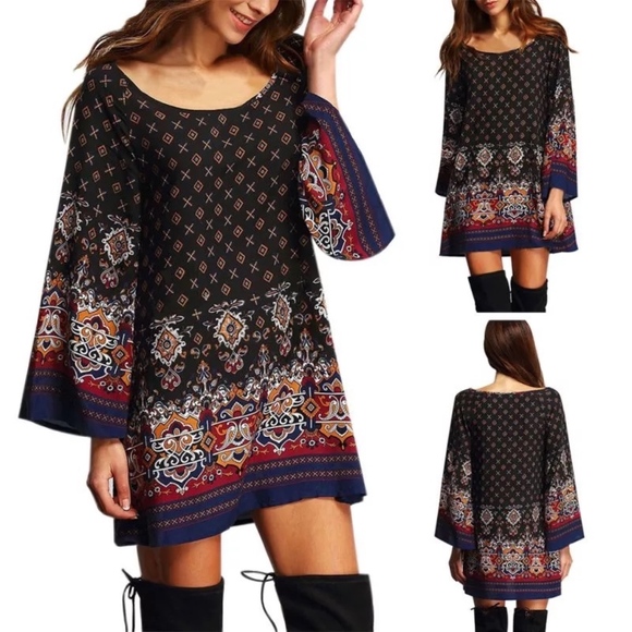 New Bohemian Style Mini dress! - Picture 3 of 5