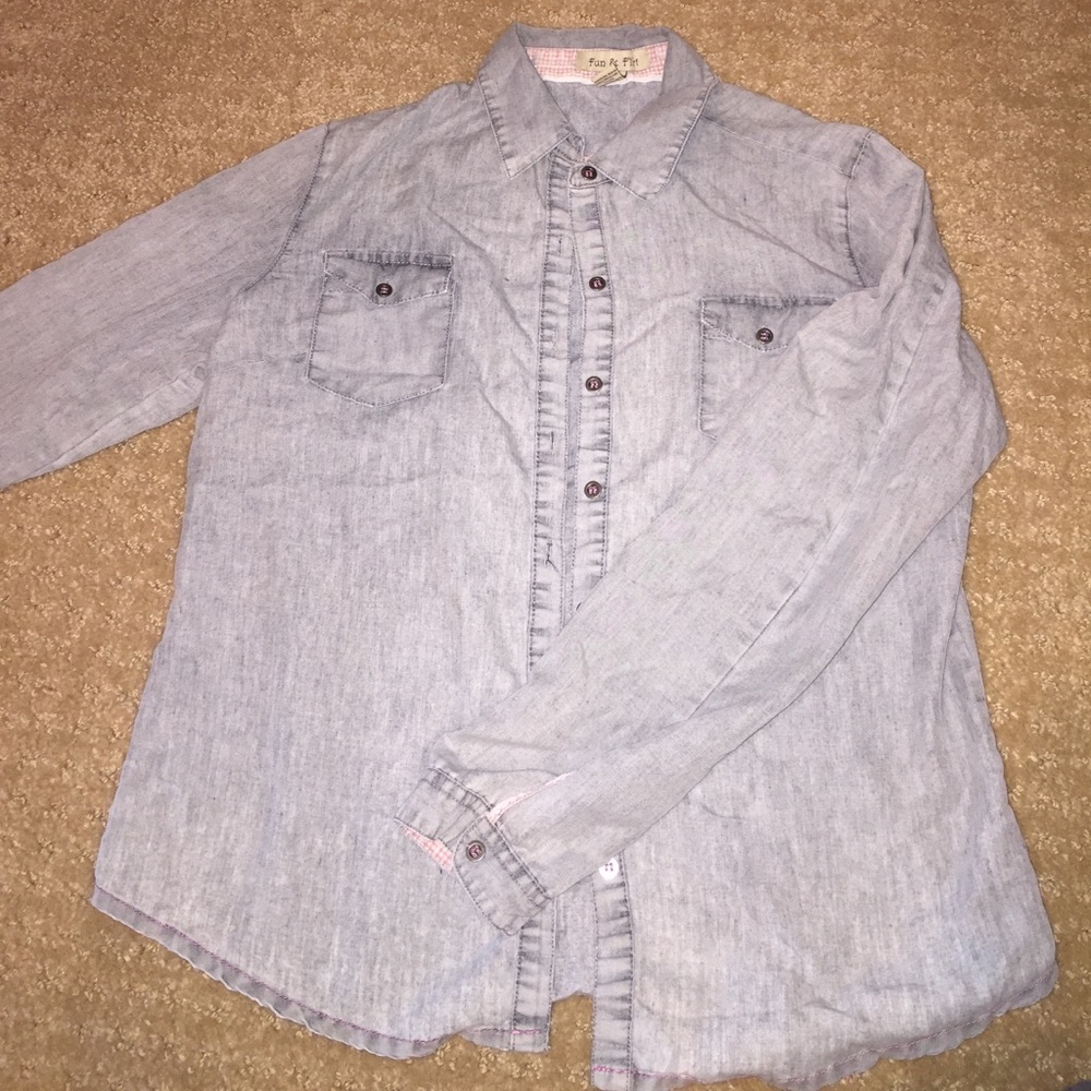 Light grey jean shirt