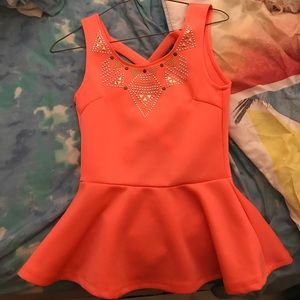 Peplum peach shirt