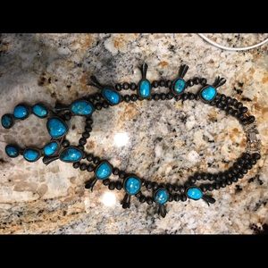 Real turquoise and sterling silver necklace