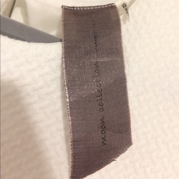 White Knit Peplum Top - Picture 4 of 4