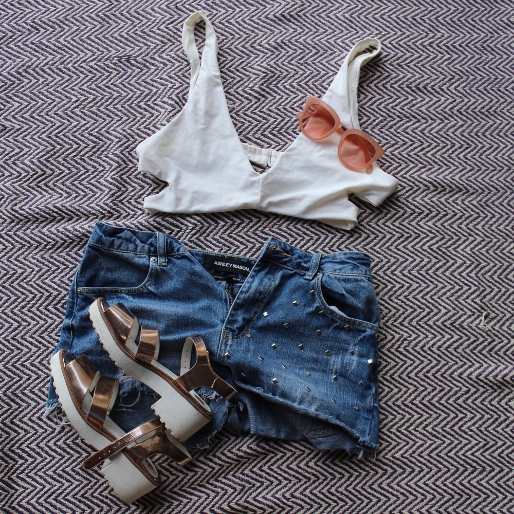 TOBI Double Band Bikini Top