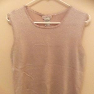 Talbots pink silk/metallic shell