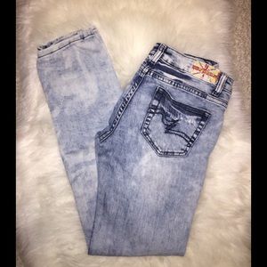Women's Acid Wash Skinny Jeans