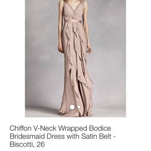 Vera wang biscotti bridesmaid dress