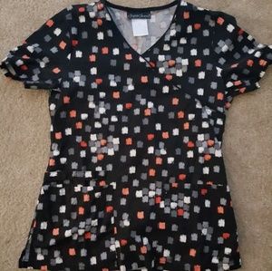 Cherokee Printed Scrub Top