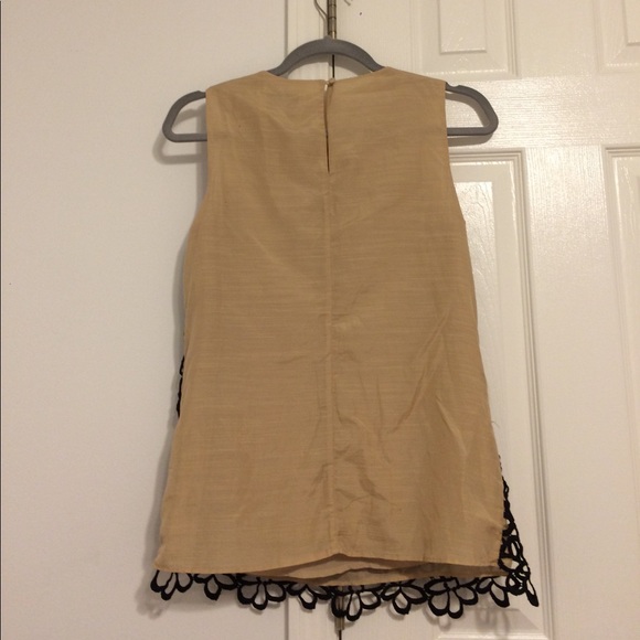 Lela Rose Black/Tan Lace Shell - Picture 3 of 4