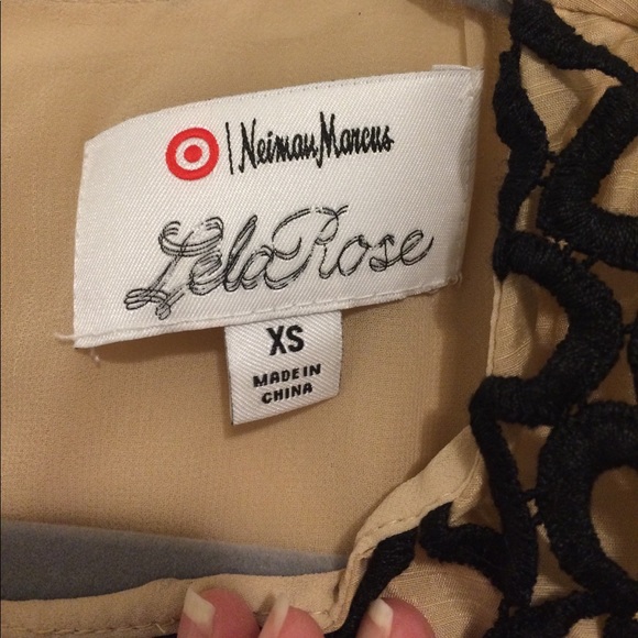 Lela Rose Black/Tan Lace Shell - Picture 4 of 4