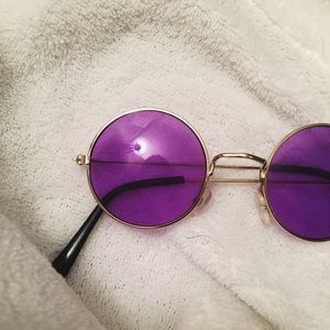 Round purple sunglasses
