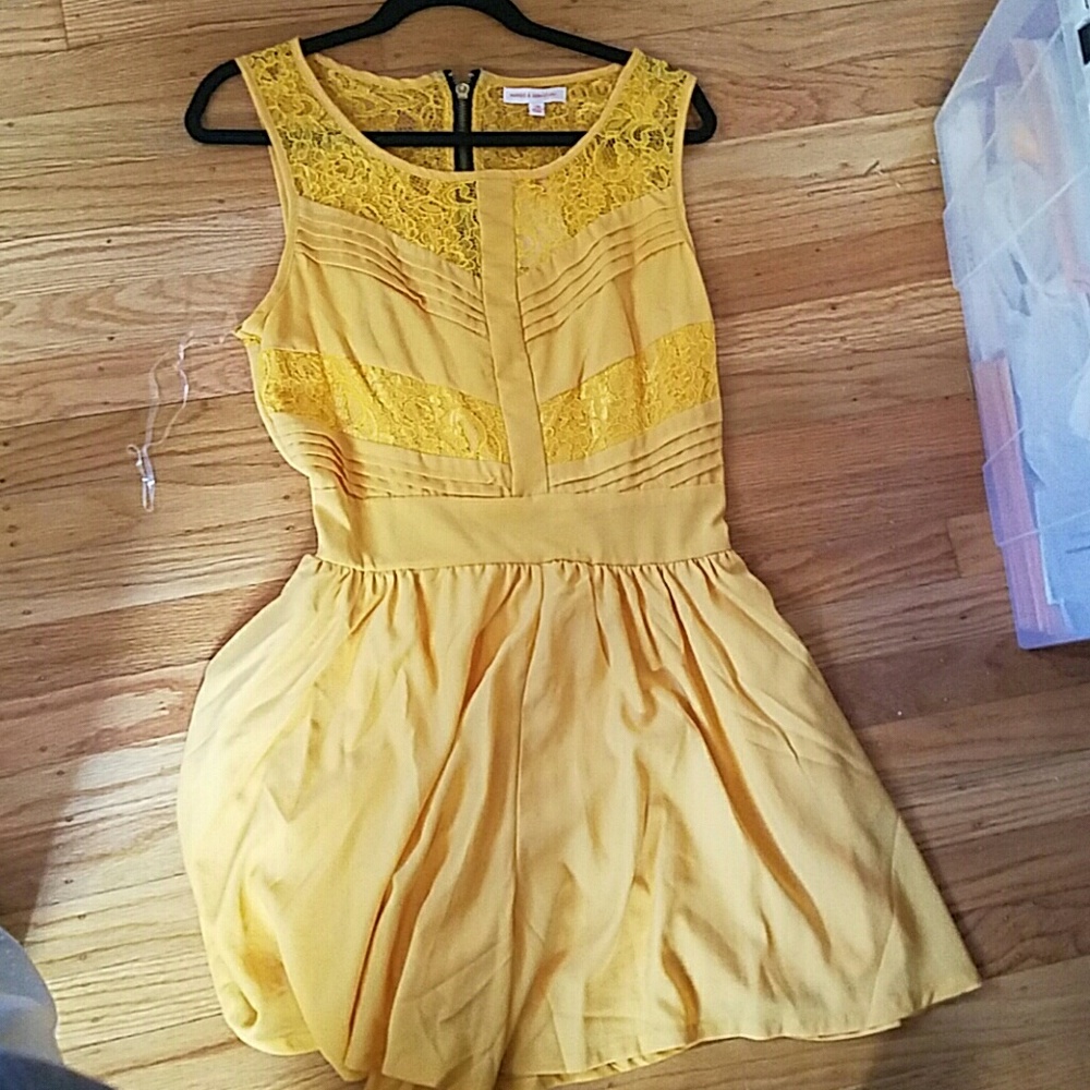 Margo & sebastian golden yellow short romper