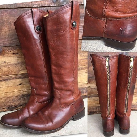 Frye Shoes - FRYE OIL RUBBED DISTRESSED LEATHER BOOTS SZ 6.5