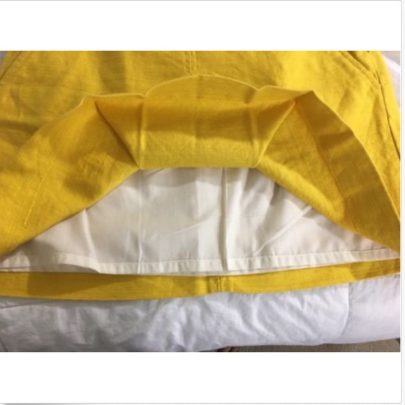 J Crew Mustard Yellow Short Twill Skirt Size 0 - Picture 5 of 5