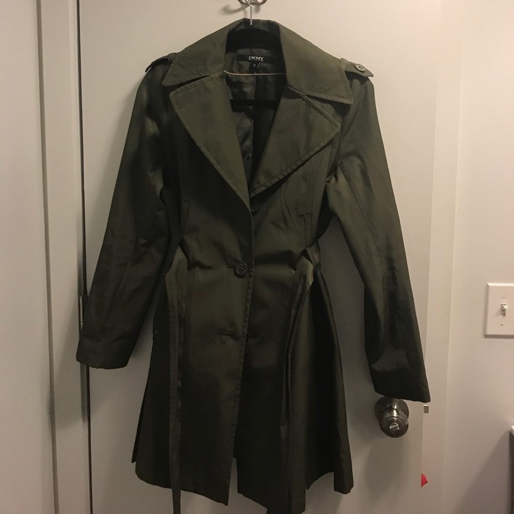 Forest Green DKNY Trench Coat