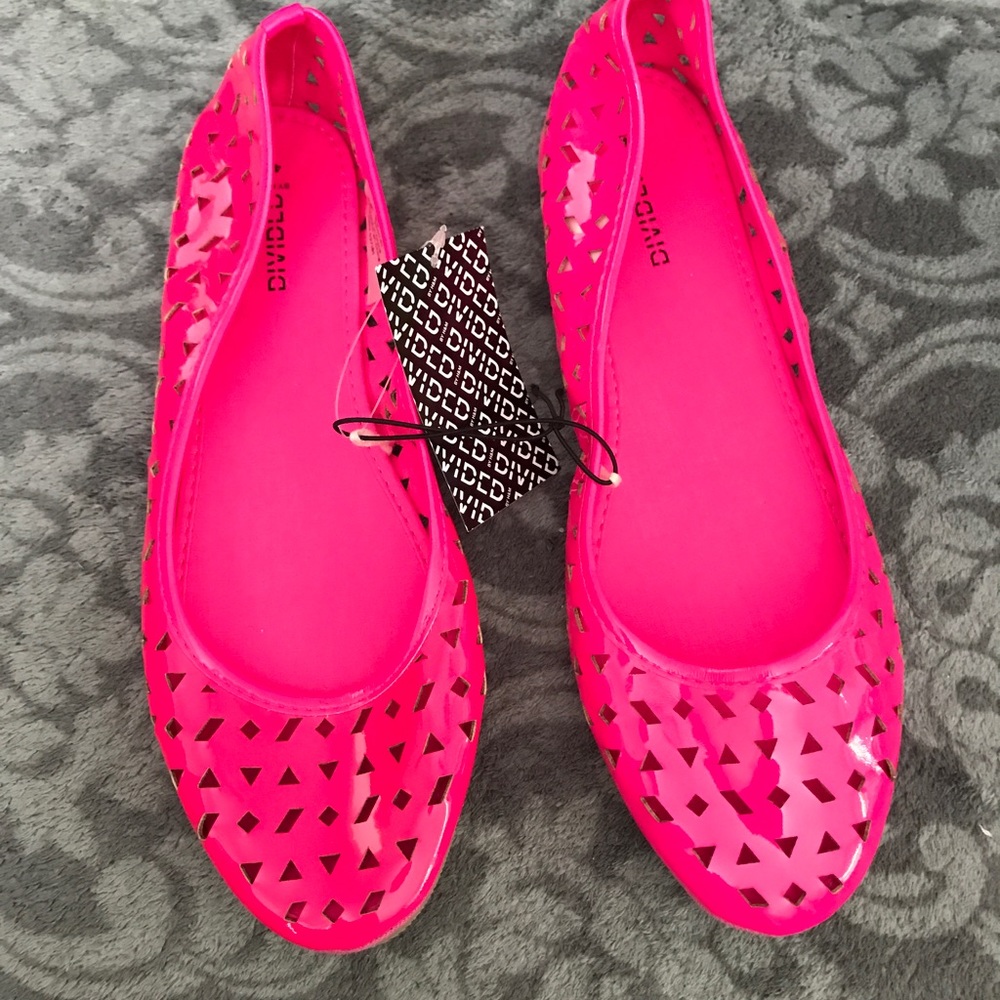 NEW H&M pink flats size 8.5 womens
