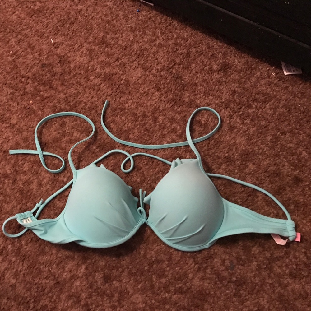 32D teal victoria secret swim top