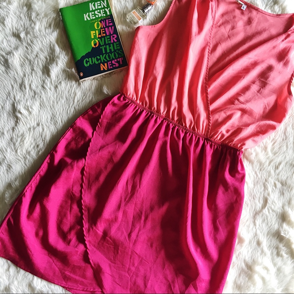 ✨Francesca's Colorblock Tulip Skirt Dress✨